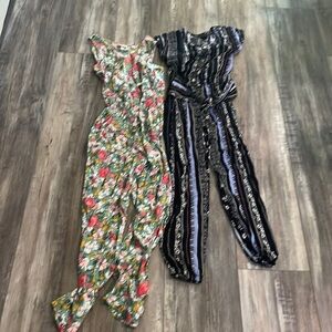 Target floral print jumpsuit lot large